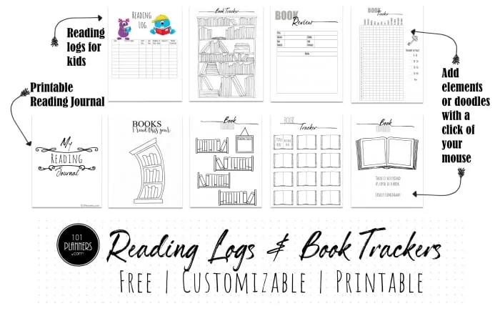 Printable:1kopedzaolo= Reading Journal Template