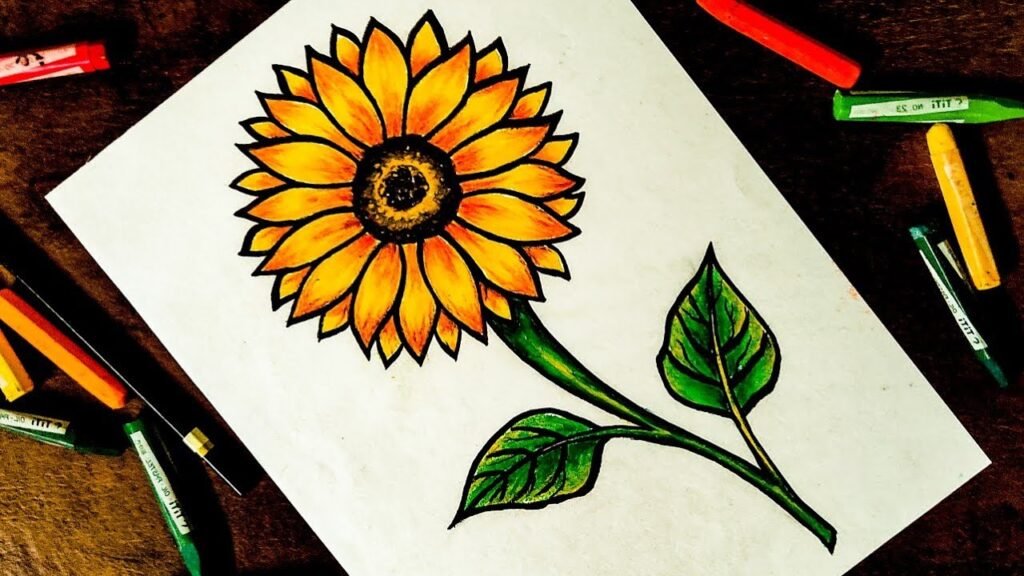 Art:7lnqe185vda= Sunflower Drawing